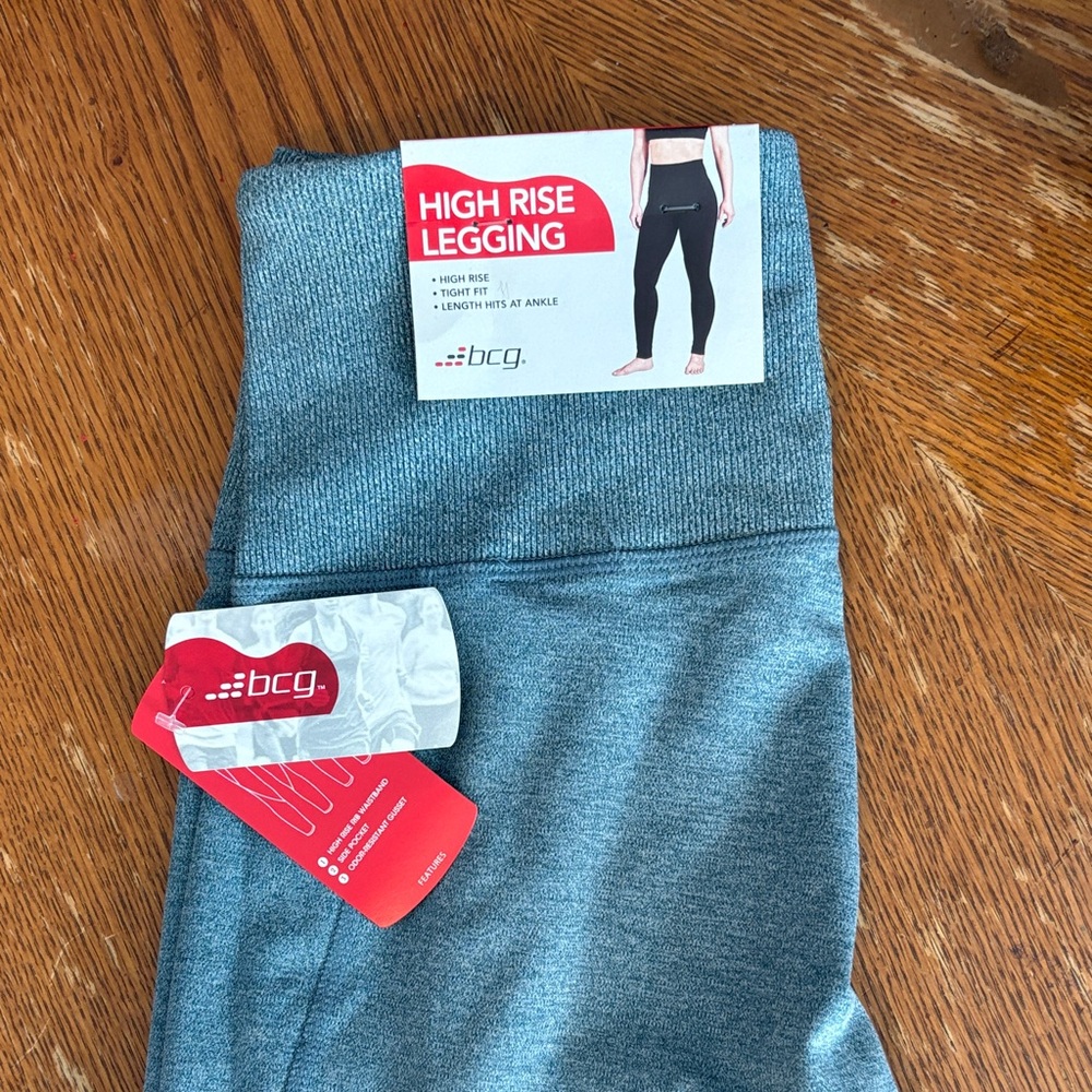 BCG High Rise Leggings in Blue Gray